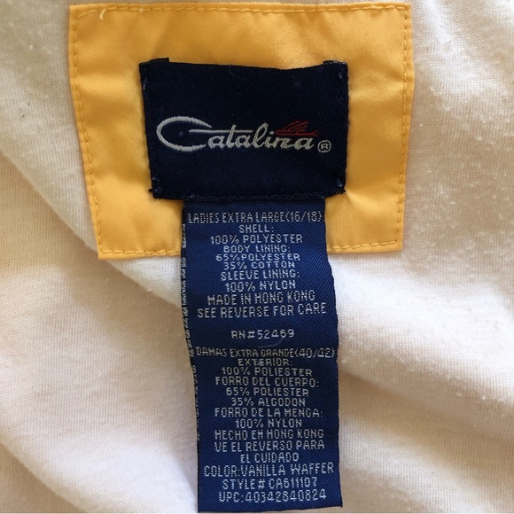 Catalina Women’s Waterproof Zip Up Jacket Orange Size XL - Picture 7 of 8